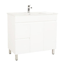Bianca 900mm Gloss White Vanity With Integrated Basin
